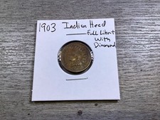 1903 Indian Head Penny with Full Liberty & Partial Diamonds 032523 31tk
