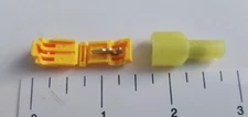 30 PCS T-TAPS / MALE INSULATED WIRE TERMINAL CONNECTOR COMBO, YELLOW, 12-10 GA.