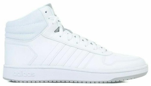 Mens adidas Hoops 4.0 Mid JQ9995 Shoes Cloud White / Dark  display picture 1