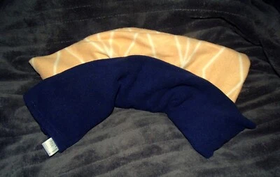 WHEATBAGSRUS 2x extra long wheat bags in luxury removable covers . Pink & Blue -Aroma free.