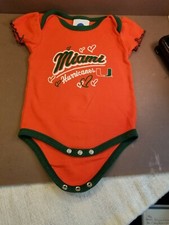 NWOT Miami Hurricanes Infant Bodysuit Baby Romper 3-6M One Piece NCAA