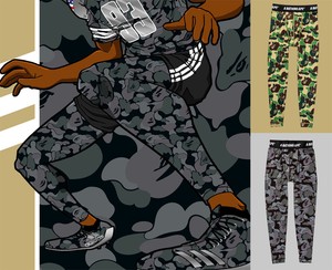 bape x adidas tights