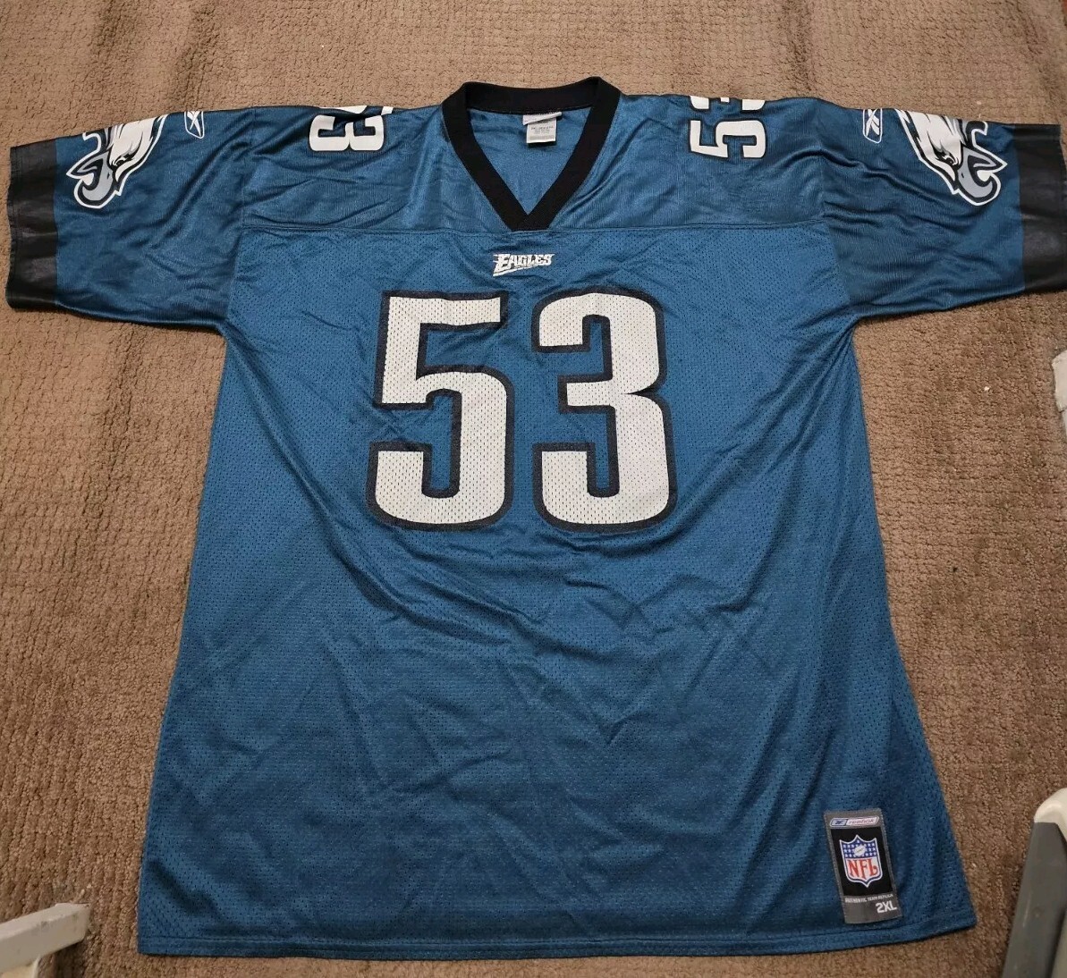 Vintage Reebok PHILADELPHIA EAGLES - Hugh Douglas # 53 - Replica JERSEY - 2XL