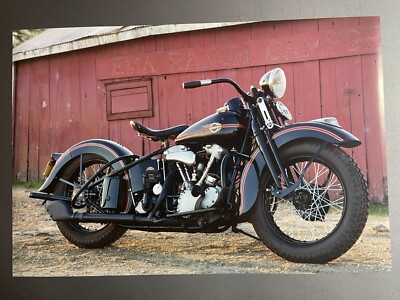 1938 Harley Davidson EL Knucklehead Motorcycle Picture, Print