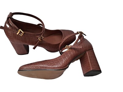 Womans Shoes Next Comfort Forever Court Pink Straps Snakeskin Wide Fit Size  UK