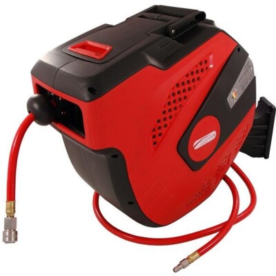 Einziehbare 30m Luftschlauch Rolle 3/8 BSP Auto Rückspulen Wand montierbar 100 Fuß CT4209