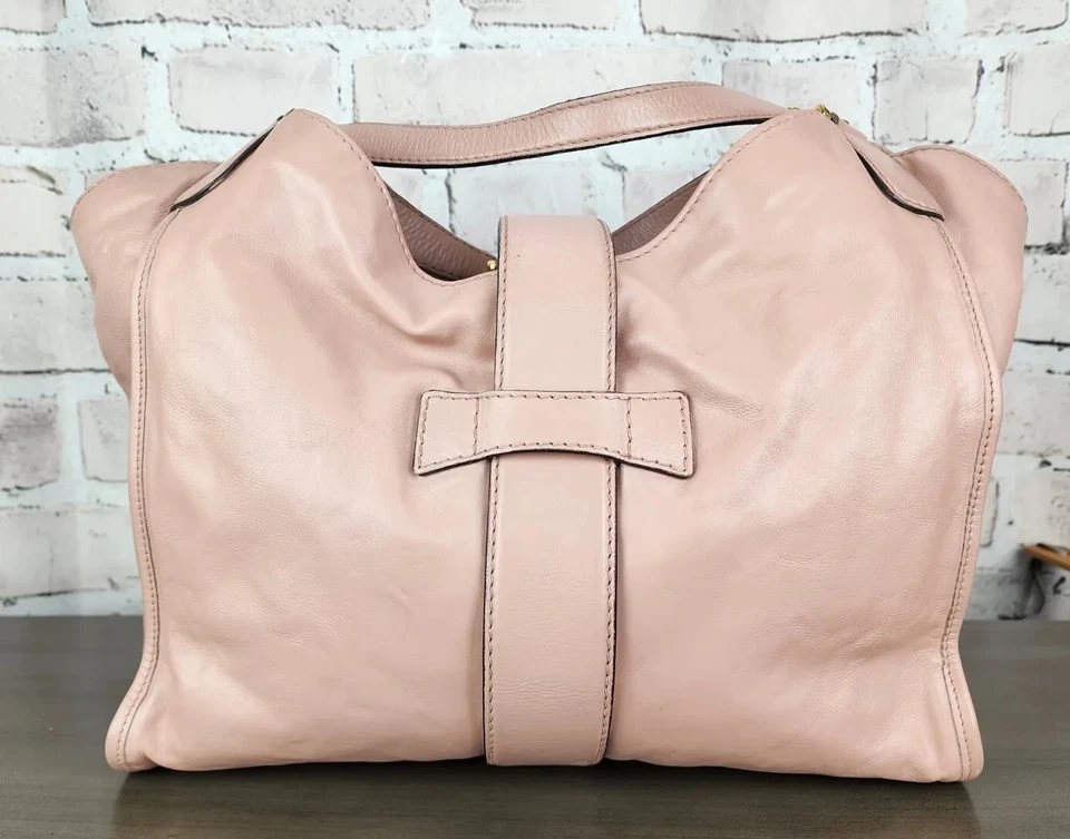 古驰柔软 Stirrup 水饺包腮红粉色 GG 帆布托特包钱包 - 查看注释! — 第 2/4 张图片