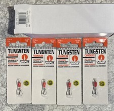 4 Packs VMC Tungsten Chandelier Ice Fishing Jig 1/16 OZ Glow Red