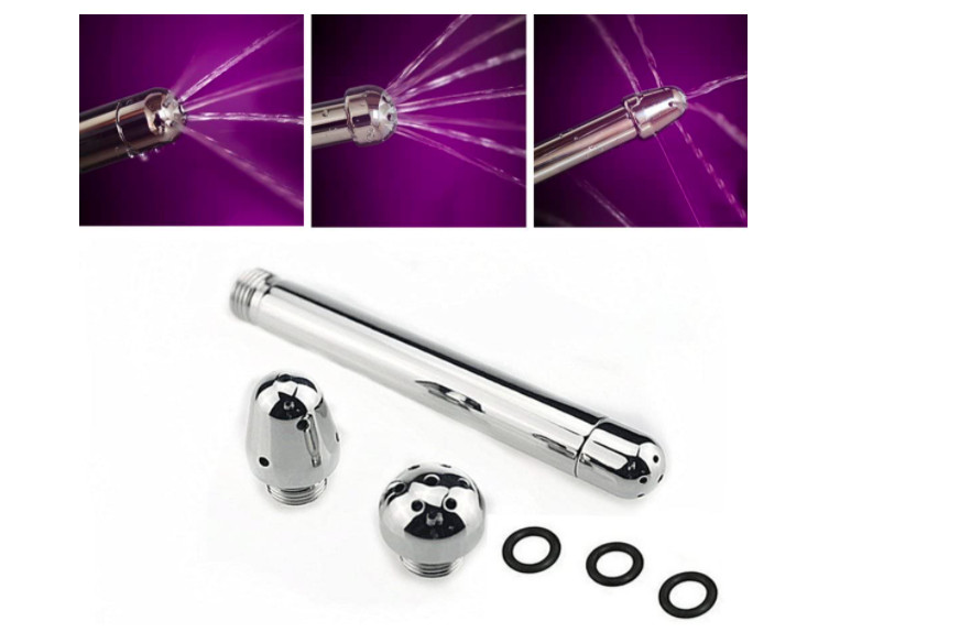 Bathroom Handheld Shower Enema Water Nozzle 3 Head Anal Douche Kit Cleaner Set