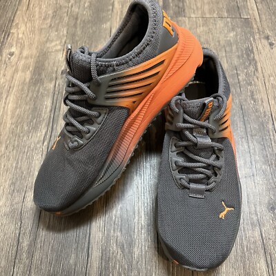 Puma Pacer Future 2Tone Lace Up Youth Grey OrangeSneakers Tennis Shoes Size 5.5