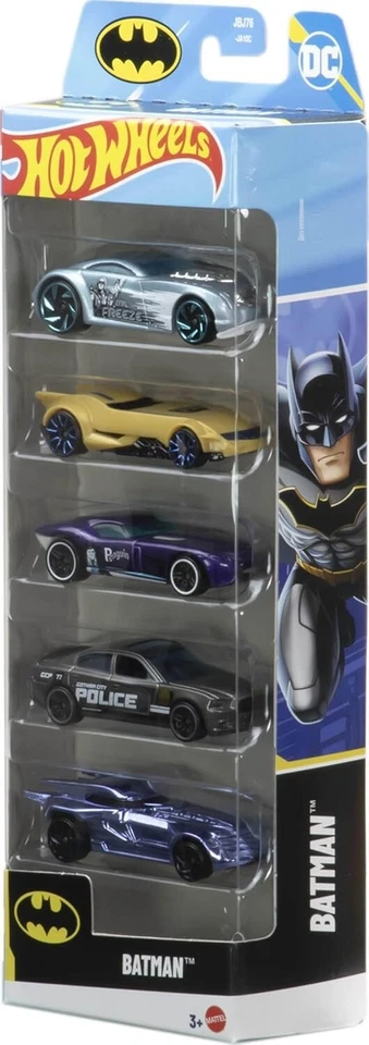 5 Pack Hot Wheels DC Batman Diecast 1:64 Scale - New - Image 3 of 4