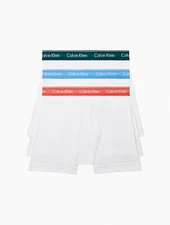Calvin Klein Men's NB4003-934 Cotton Classic Fit 3-Pack Boxer Brief White Size M