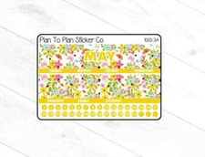 1005-3C May 8.5X11 Monthly View Kit Planner Stickers.