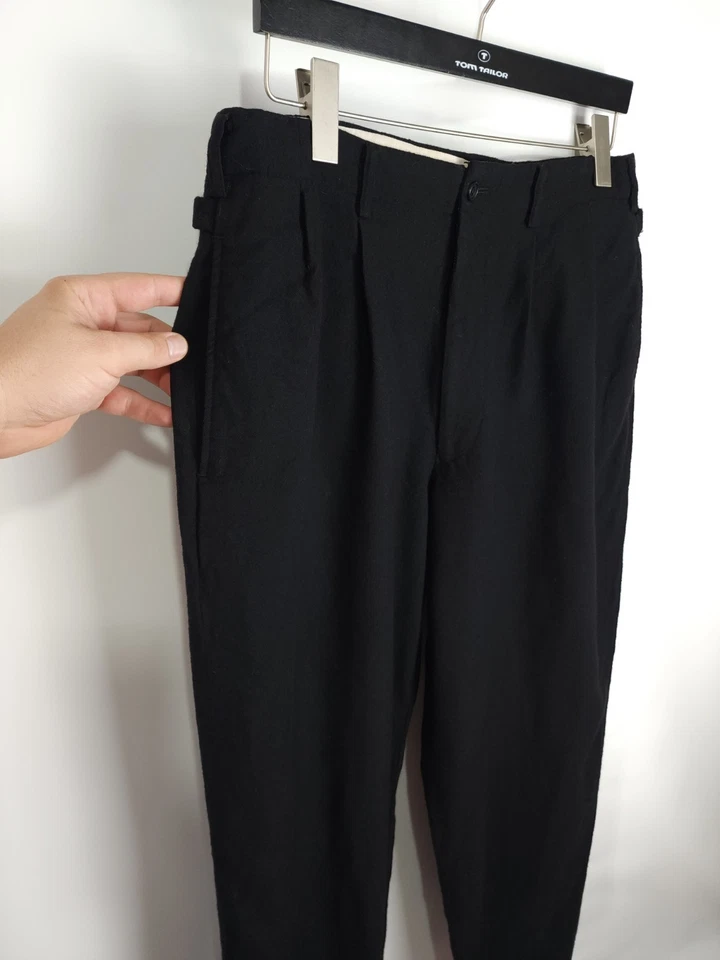 Pantalon Y's pour homme Yohji Yamamoto en laine jambes larges taille 3 Japon ... - Photo 2/4
