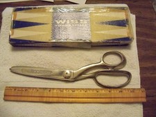 Vintage Wiss Nickel Plated Satin Finish Pinking Shears Scissors 11 1/2 inches AA