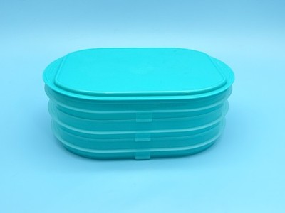 4 Piece Set Tupperware Fridge Stackables Deli Keepers Meat Cheese Oval Container
