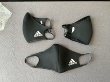 BRAND NEW sz S - 3 Pack Adidas Black Face Cover Smooth Light Breaths Size Small