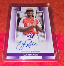 2018 LEAF ALL AMERICAN CLASSIC AUTO CARD OF CJ ABRAMS  1/1