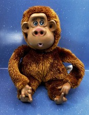 Vtg Russ Berrie Monkey Rutherford III Rubber Face Thumb Suck Nose Pick Toy Plush