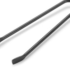 (Black)Fire Tong Insulated Wooden Handle Enhanced Grip Log Grabber Firewood