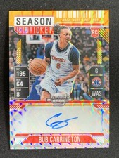 Bub Carrington 2024-25 Panini Mosaic Season Ticket Gold Auto RC /10 #RST-BUB