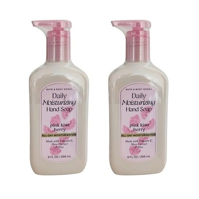 NEW SET OF 2 Bath & Body Works PINK KIWI BERRY Daily Moisturizing Hand Soap 9 oz