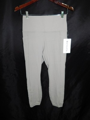 Athleta Size M NWT Gray Salutation Stash Cinch 7/8 Tight Leggings Fitted NEW