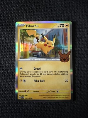 Pokemon Karte Pikachu 062/193 Trick or Trade 2023, TCG, Near Mint, Eng, Holo 