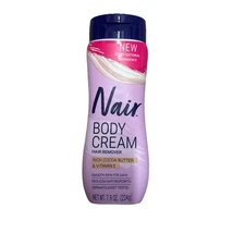 Nair Cocoa Butter and Vitamin E Body Cream Hair Remover for Women, 7.9 oz