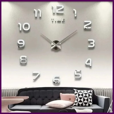 Digital Clock Wall Stickers Needle Decoration Glowing Clocks DIY Bedroom Living