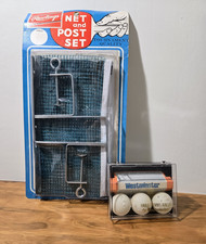 Vintage Rawlings Net and Post set NOS Westminster Table tennis Balls In Box