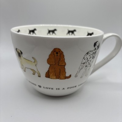 Portobello By Design Large Mug Cup DOGS Love Is A Four Legged Word Bone China