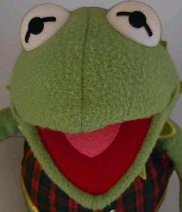 Винтажные куклы 80-х 24 дюйма Kermit The Frog плюшевый галстук-бабочка Eden игрушки Jim Henson РЕДКИЕ - Изображение 3 из 4