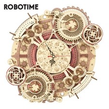 Robotime ROKR Zodiac Wall Clock 3D Wooden Puzzle Model Assembly Toys Gifts for C