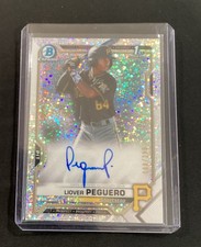 Topps 2021 Bowman Chrome Liover Peguero Auto Rookie Speckle /299 Pirates