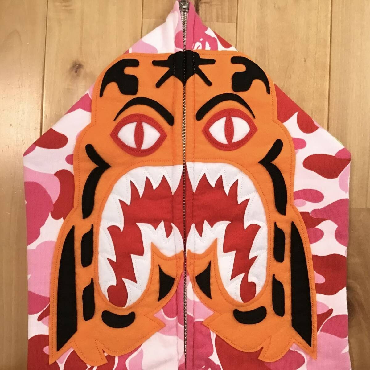 BAPE ABC camo pink tiger full zip hoodie A Bathing Ape Size XL | eBay