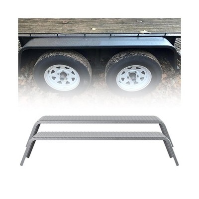 ECOTRIC Tandem Axle Trailer Fenders 72-7/8''x10-1/4''x13'' Fit 13''-15'' Tires Ste...