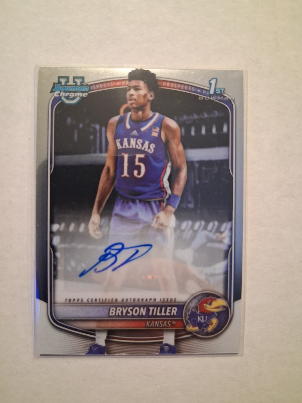 2025-26 Bowman Chrome Bryson Tiller 1ST ROOKIE AUTO PROSPECT RC #CPA-BT KANSAS
