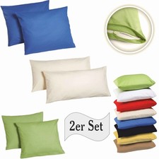 Renforce Kissenbezug Hülle Doppelpack m. Reißverschluss 3 Größen 115g/qm Neu/OVP