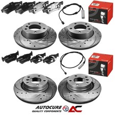 FOR BMW 3 SERIES 320i E93 FRONT & REAR DRILLED & GROOVED DISCS & BREMBO PADS