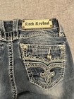 Rock Revival Calli Bootcut Jeans Womens Size27 Rhinestone Flap Pocket Light Wash — photo 3
