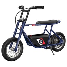 Razor 12 Electric Retro Minibike w/250W Motor  24V Battery, Dark Blue Open Box 