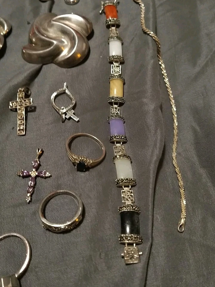 Lote de joyas de plata de ley 925 diversas  Foto 2 de 4