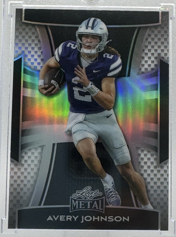 2025 Leaf Metal #10 Avery Johnson Silver Prismatic /149 - Kansas State