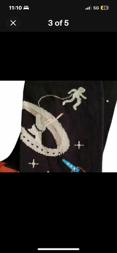 Soxfords Men's Novelty "Kessler Syndrome" Socks Men's OSFA - Picture 5 of 5