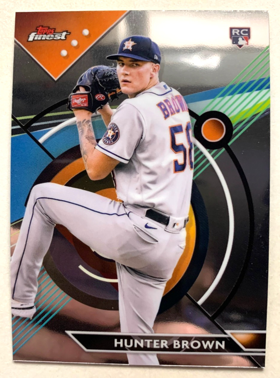 HUNTER BROWN ROOKIE • 2023 Topps Finest #69 • SHARP HOUSTON ASTROS RC!!!