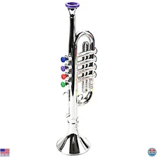 Toyvian Kids' Realistic Plastic Trumpet - Colorful Musical Instrument for Kids