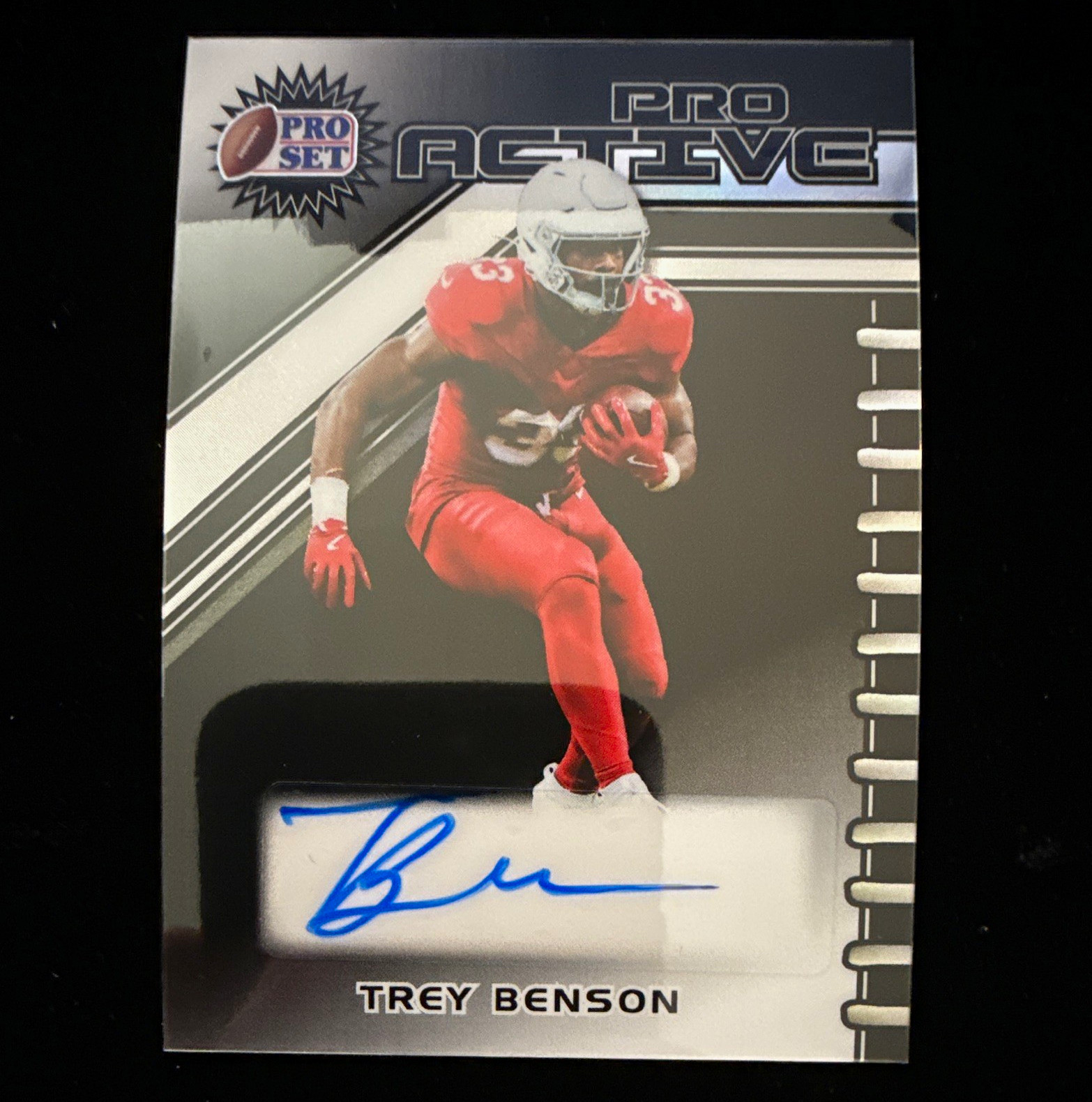 2025 Leaf Pro Set Metal Pro Active Trey Benson #PA-TB1 Auto Silver Prismatic /10