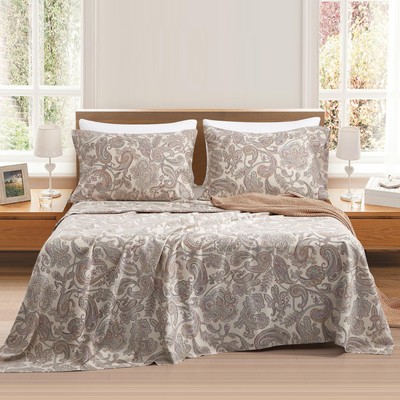 Cotton Sheet Set   400 Thread Count, Printed, Ethereal Edges   Twin