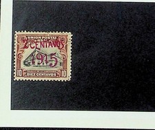 PERU Sc 193c HINGED ISSUE OF 1916 - OVERPRINT - Sc$175 - (RM26)